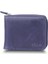 Antik Lacivert Fermuarlı Yatay Mini Deri Cüzdan 2