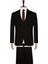 6 Drop Slim Fit Siyah Yelekli Düz Takım Elbise 1
