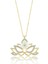 Işıltılı Lotus Manolya Çiçeği Gold Renk Flowers Gümüş Kolye 1