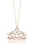 Işıltılı Lotus Manolya Çiçeği Rose Renk Flowers Gümüş Kolye 1