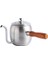Paslanmaz Çelik 500ml Ahşap Saplı Kahve Çay Su Isıtıcısı - Gümüş (Yurt Dışından) 1