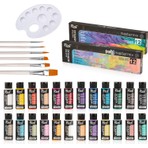Rich Mastermix Akrilik Boya Seti 24 Renk x 60CC + Fırça Seti ve Palet