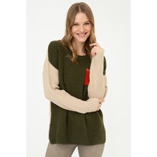 U.S. Polo Assn. Kadın Haki Triko Kazak