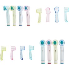 Kyver Oral B Şarjlı ve Pilli Diş Fırçaları ile Uyumlu Yedek Başlık Koruyucu Kapak Renkli 4’lü Set