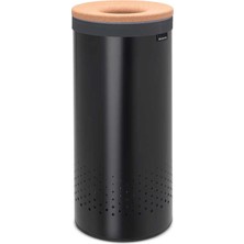 Brabantia Matt Black Mantar Kapaklı Çamaşır Sepeti 35 Lt