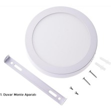 Cata 18W Sıva Üstü Yuvarlak LED Panel Armatür CT-5233 Beyaz Işık