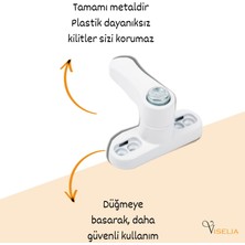 Viselia Pvc Emniyet Kilidi Pimapen Kilidi Düğmeli Metal Kilit 2 Adet