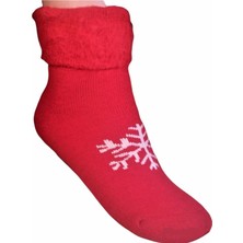 Maruf Shop Kadın Kışlık Termal Yılbaşı Temalı Polar Çorap