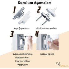 Pvc Emniyet Kilidi Pimapen Kilidi Çocuk Hırsız Kilidi Halatlı Pvc 2 Adet
