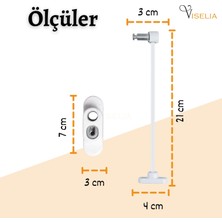 Pencere Emniyet Kilidi Çocuk Hırsız Kilidi Halatlı Pvc 5 Adet