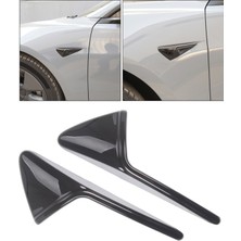 Rivero 2 Yan Koruma Kapağı Seti Tesla Süsler Için Uygun Abs Otomatik Parlak Siyah