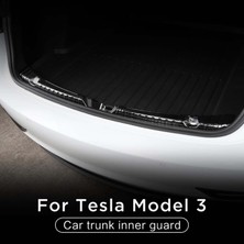 Blesiya Tesla Dış Araba Siyah Için 2 Parça Iç Arka Gövde Koruma Eşik Plakası
