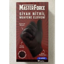 Masterforce Siyah Nitril Eldiven Xl Beden 50'li