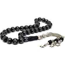 Tesbih Pasajı Zikzak Işlemeli Gürcistan Oltu Taşı Tesbih