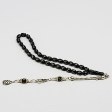 Tesbih Pasajı Gümüş Çift Sıra Baklava  Işlemeli Gürcistan Oltu Tesbih