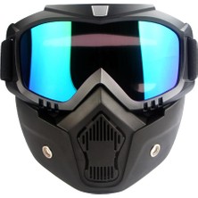 Motocross Goggles Bisiklet Anti Sis Rüzgar Geçirmez Toz Geçirmez Gözlük Kalkan Koruyucu Mavi