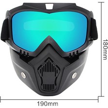 Motocross Goggles Bisiklet Anti Sis Rüzgar Geçirmez Toz Geçirmez Gözlük Kalkan Koruyucu Mavi