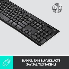 Logitech K270 Tam Boyutlu Kablosuz Türkçe Klavye - Siyah