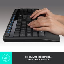 Logitech MK345 Kablosuz Türkçe Klavye Mouse Seti - Siyah