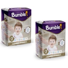 Bumble Çocuk Bezi Jumbo Paket No:3 4-9 kg 2 x 70'li