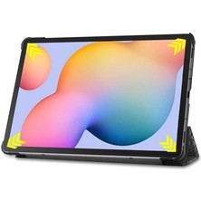 Case 4U Lenovo M10 Plus TB-X606F Kılıf Smart Cover Katlanabilir Standlı Tablet Akıllı Kapak Açık Mavi