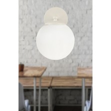 Begüsa Yağmur Aplik Beyaz-Beyaz Glop Camlı