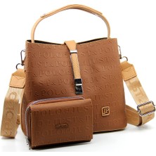 Just Polo Kilit Detaylı Kadın Cüzdan ve Omuz Çanta Kombini PBU4002-1004