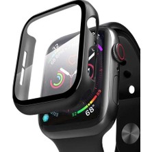 MI7A Apple Watch 40 mm Uyumlu Ekran ve Kasa Koruyucu Kılıf Sert Pc Siyah