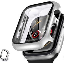 MI7A Apple Watch 40 mm Uyumlu Ekran ve Kasa Koruyucu Kılıf Sert Pc Gri