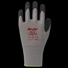 Beybi PL17 Polyester Örme Lateks Camcı Iş Eldiveni 10 Beden - 12 Çift