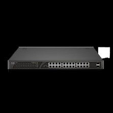 Ruijie Reyee RG-ES126G-LP-L 24 Portlu, 10/100/1000 Gigabit 2 Sfp, 24 Port Poe+ Tak Çalıştır Switch (180W)