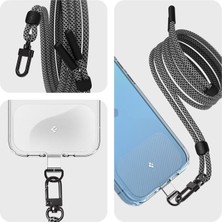 Spigen Neck Strap (Boyun Askı Ipi) + Tag (Tutucu Aparat) Cross Body Strap Set Telefon Askısı (Tüm Cihazlarla Uyumlu) - AFA03651