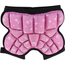 Homyl 3D Yastıklı Kalça Koruma Şort Çocuk Butt Pad Eva Yastıklı Kısa Pantolon Pembe