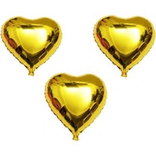 Dipak Gold Renk Parlak Kalp Şekli Folyo Balon