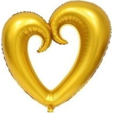 Dipak Gold Renk Içi Boş Kalp Folyo Balon
