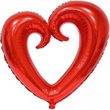 Dipak Kırmızı Renk Içi Boş Kalp Folyo Balon