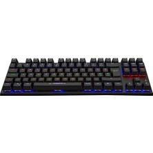 Rampage KB-R17 Raptor Black USB 6 Color Blue Switch Lc Layout Gaming Mechanical Keyboard