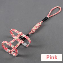 Technosmart Medium 3-6 kg Kedi Göğüs Tasması ve Gezdirme Seti Çiçekli Model Ayarlanabilir Pembe M