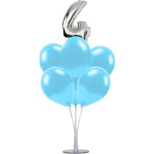 Dipak Mavi / Gümüş Renk 4 Yaş Balon Standı