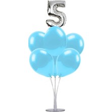 Dipak Mavi / Gümüş Renk 5 Yaş Balon Standı