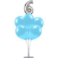 Dipak Mavi / Gümüş Renk 6 Yaş Balon Standı