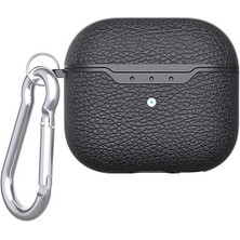 Vendas Apple Airpods 3. Nesil Deri Tasarımlı Silikon Koruyucu Kılıf Siyah