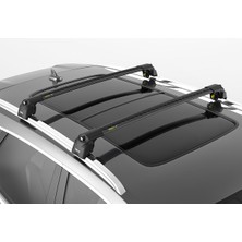 Turtle Air-2 Black Kit, Fiat Egea Station Wagon İçin Tavan Taşıyıcı Ara Atkı Seti, Siyah, Port Bagaj, Kayak, Bisiklet Taşıyıcı