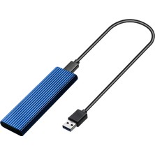 Flameer Ngff M.2 Sata SSD USB 3.0 Harici Alüminyum Muhafaza Kılıfı B / B + M Key Mavi (Yurt Dışından)