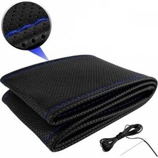 Gürler Oto Aksesuar Fıat Doblo 2010+ Dikme Direksiyon Kılıfı Noktalı Mavi İPLI-(11CM)