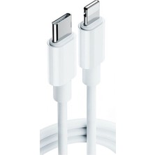 Doozy Apple iPad Uyumlu Pro (12.9 Inç) (1. Nesil) Şarj Aleti 18W Adaptör + Usb-C - Lightning Kablo