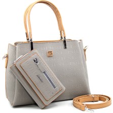 Just Polo Kadın 3 Bölmeli Ayarlanabilir Uzun Askılı Omuz Çantası ve Cüzdan Kombini PBU4018-1006