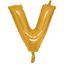 Acar Süs Folyo Balon V Harfi Altın 100 cm