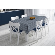 Adawall Mavi Geometrik Masa Örtüsü 160X220CM