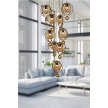 Begüsa Jüpiter 9'lu Avize Eskitme Bal Cam